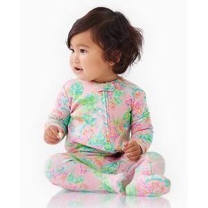 Lilly Pulitzer x Pottery Barn Kids Infant Nursery Pajamas pink 0-3 months